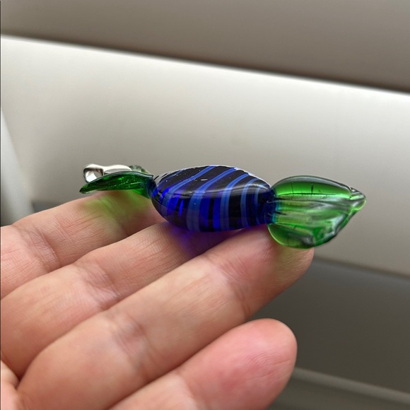 🖤Venetian Murano glass Candy 🍬 Pendant - green blue - Picture 6 of 11